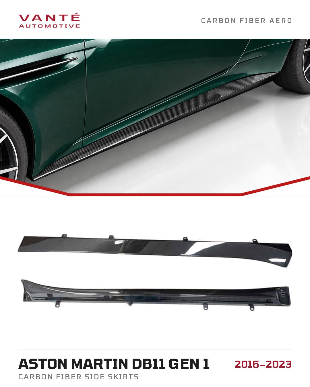 Aston Martin DB11 Gen 1 Carbon Fibre Side Skirts