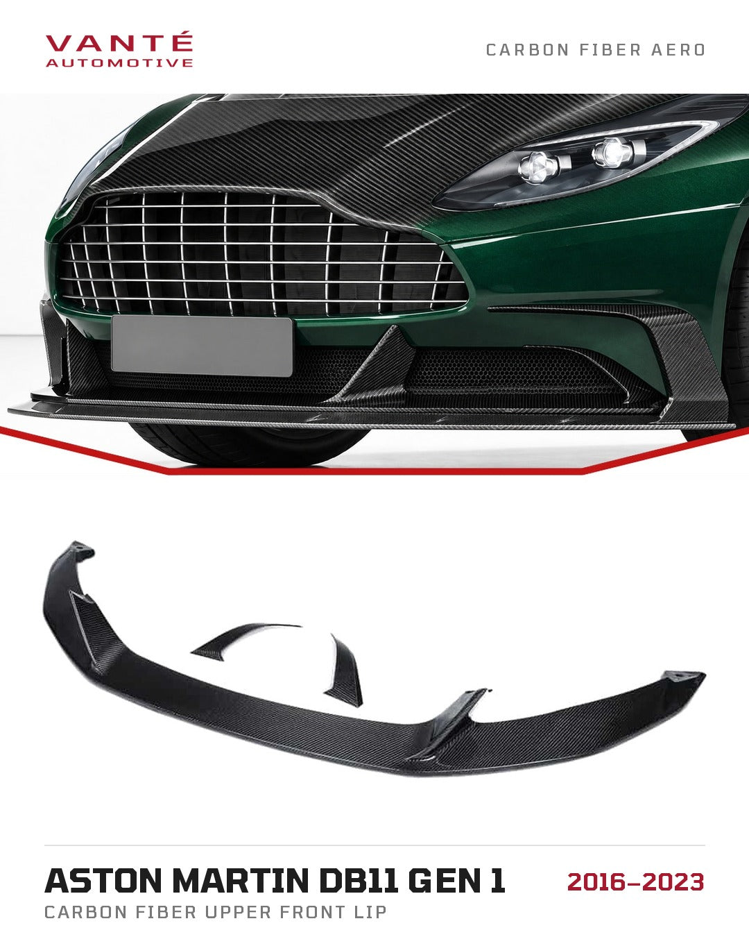 Aston Martin DB11 Gen 1 Carbon Fibre Upper Front Lip