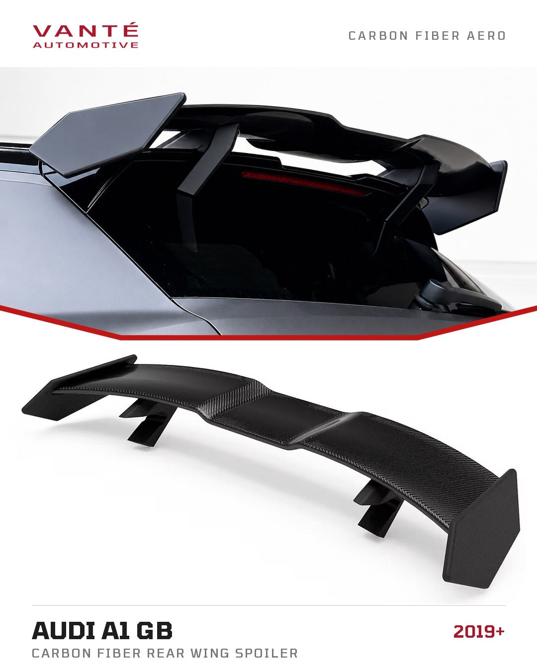 Audi A1 GB Rear Wing Spoiler Carbon Fibre