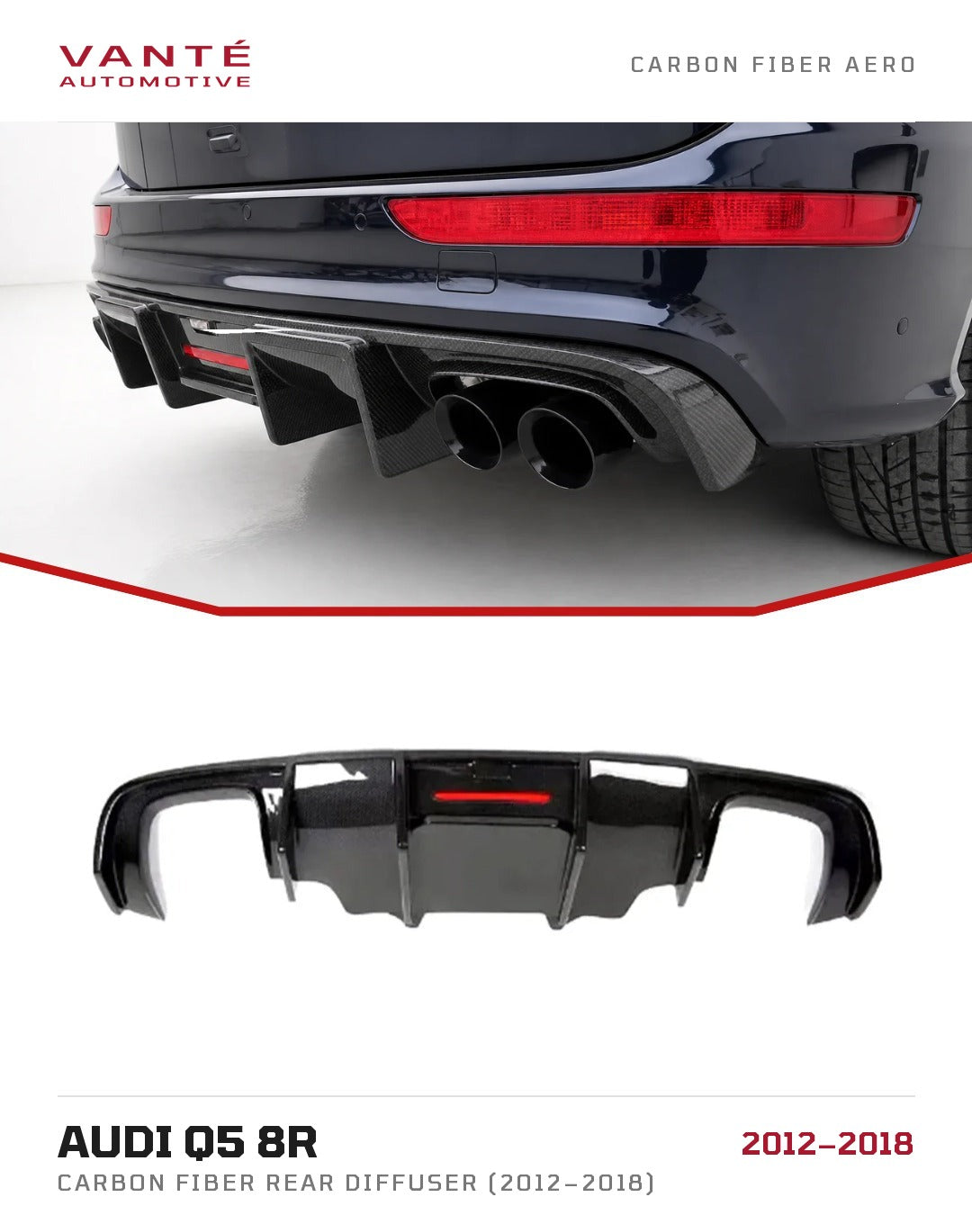 Audi Q5 8R Carbon Fibre Rear Diffuser (2012–2018)