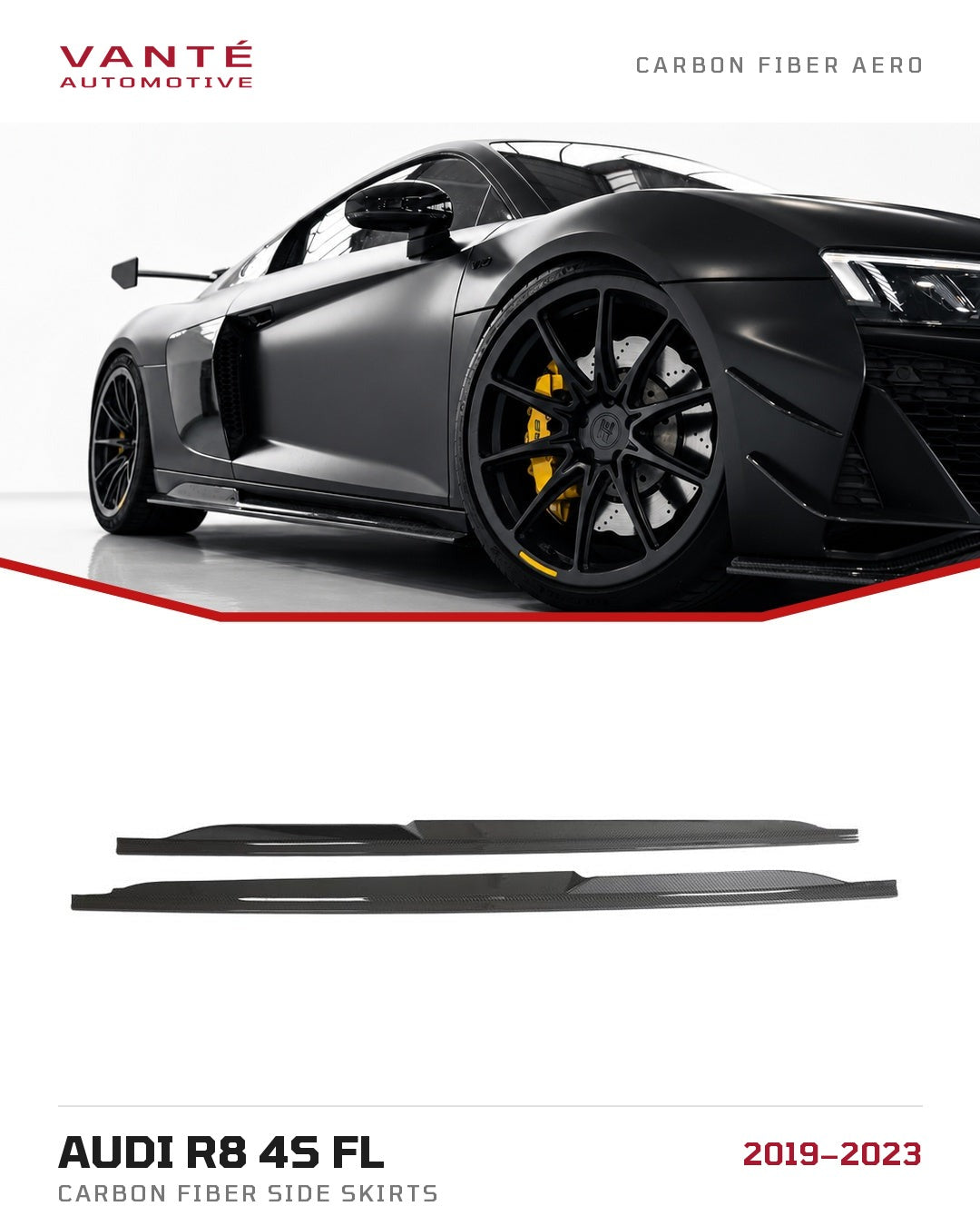 Audi R8 4S FL Carbon Fibre Side Skirts