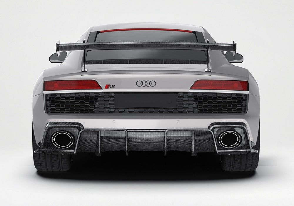 Audi R8 Mk2.5 Carbon Fibre Front Canards - prepreg dry carbon aero upgrade