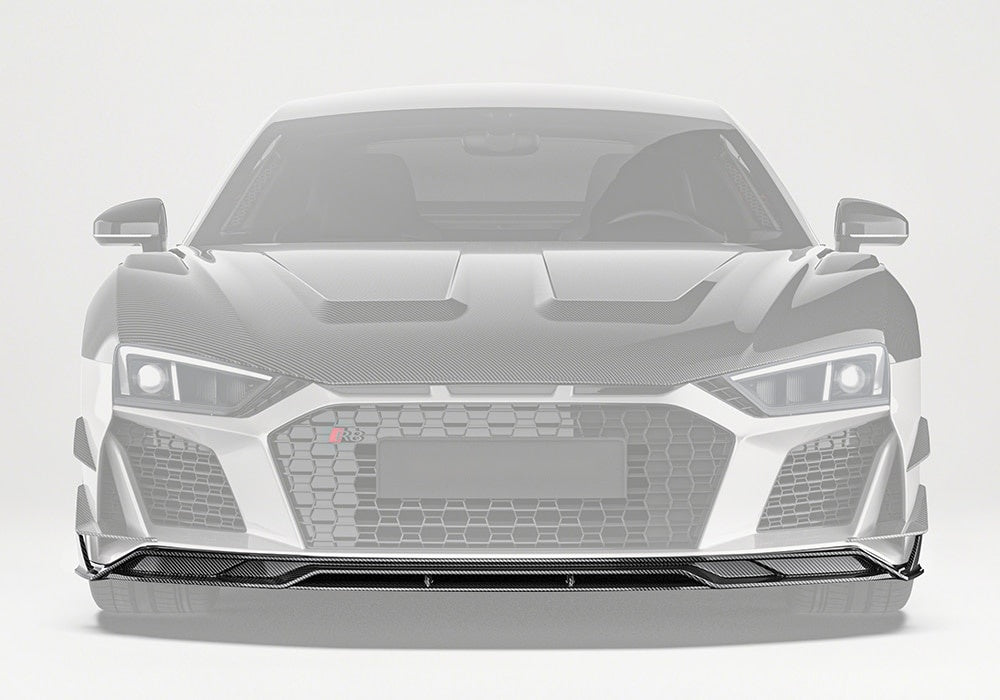 Audi R8 Mk2.5 Carbon Fibre Front Lip - prepreg dry carbon autoclave race-inspired upgrade