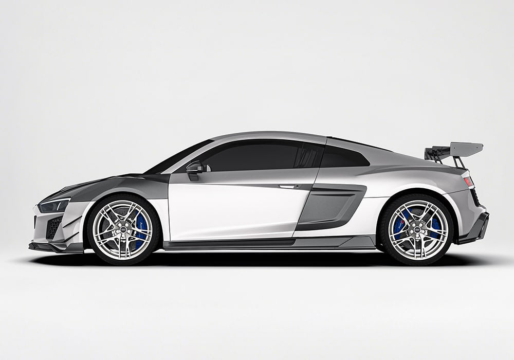 Audi R8 Mk2.5 Carbon Fibre Front Lip - prepreg dry carbon autoclave race-inspired upgrade