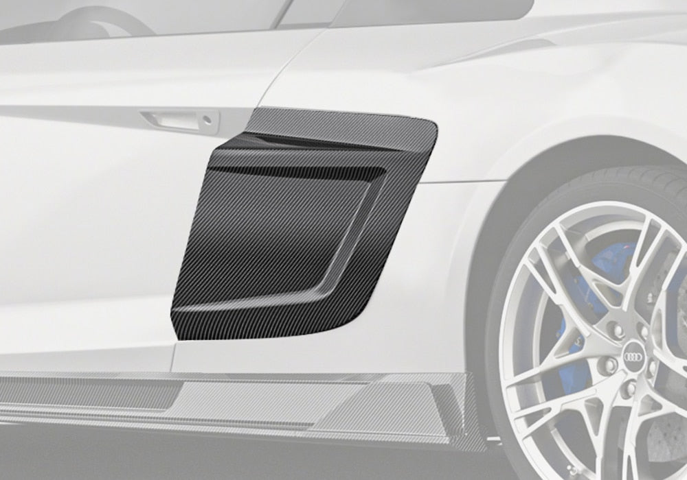 Audi R8 Mk2.5 Carbon Fibre Side Blades - lightweight aerodynamic body upgrade