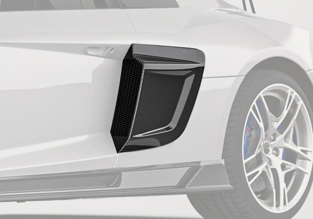 Audi R8 Mk2.5 Carbon Fibre Side Blades - lightweight aerodynamic body upgrade