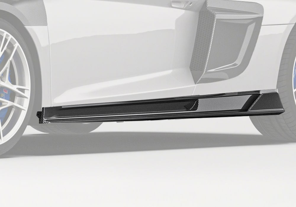 Audi R8 Mk2.5 Carbon Fibre Side Skirts - lightweight aerodynamic upgrade for Type 4S