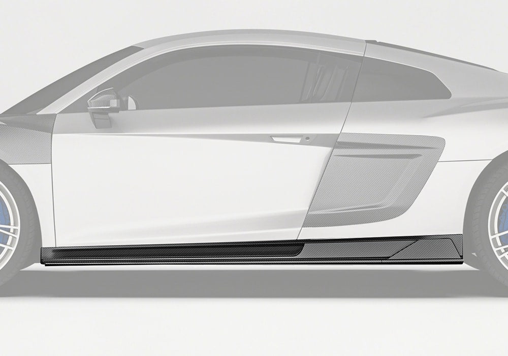 Audi R8 Mk2.5 Carbon Fibre Side Skirts - lightweight aerodynamic upgrade for Type 4S