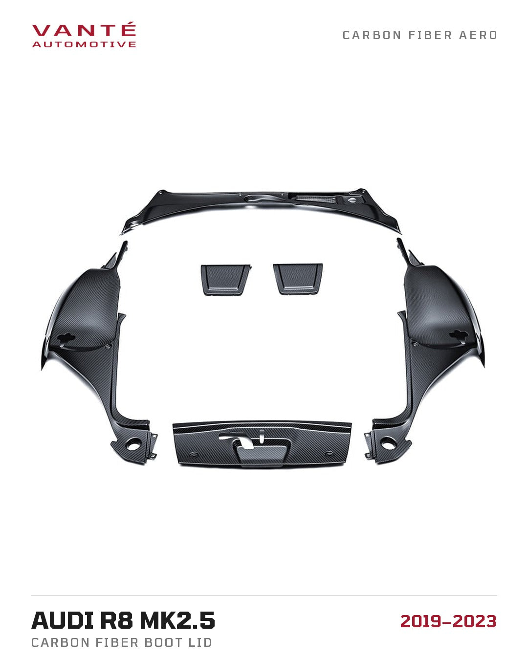 Audi R8 Mk2.5 Carbon Fibre Boot Lid