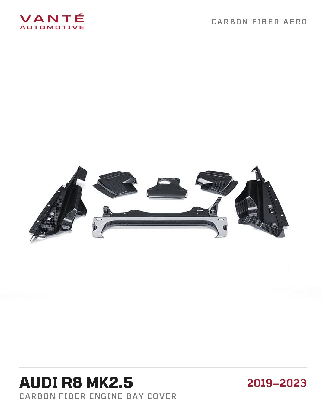Audi R8 Mk2.5 Carbon Fibre Engine Bay Cover