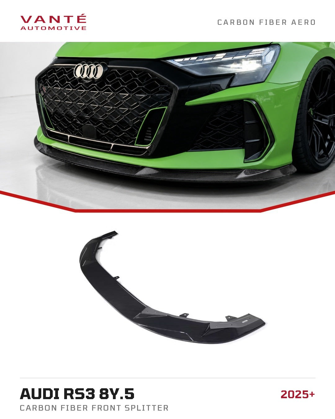 Audi RS3 8Y.5 Carbon Fibre Front Splitter