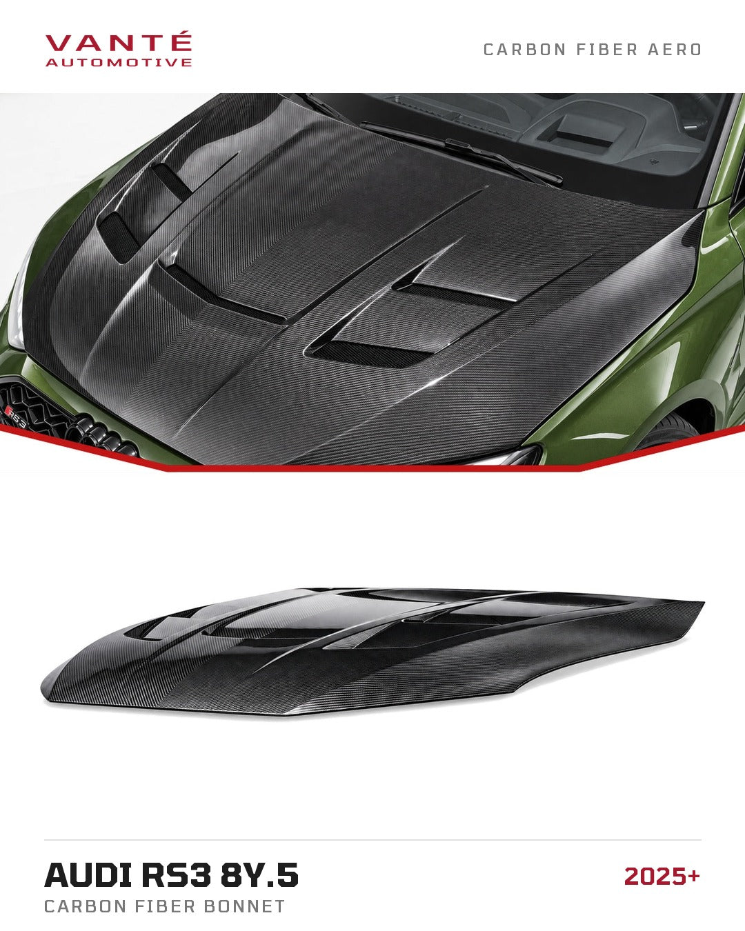 Audi RS3 8Y Carbon Fibre Bonnet