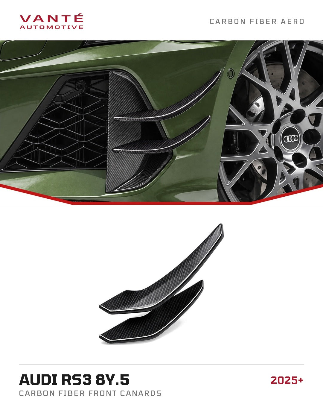 Audi RS3 8Y Carbon Fibre Front Canards
