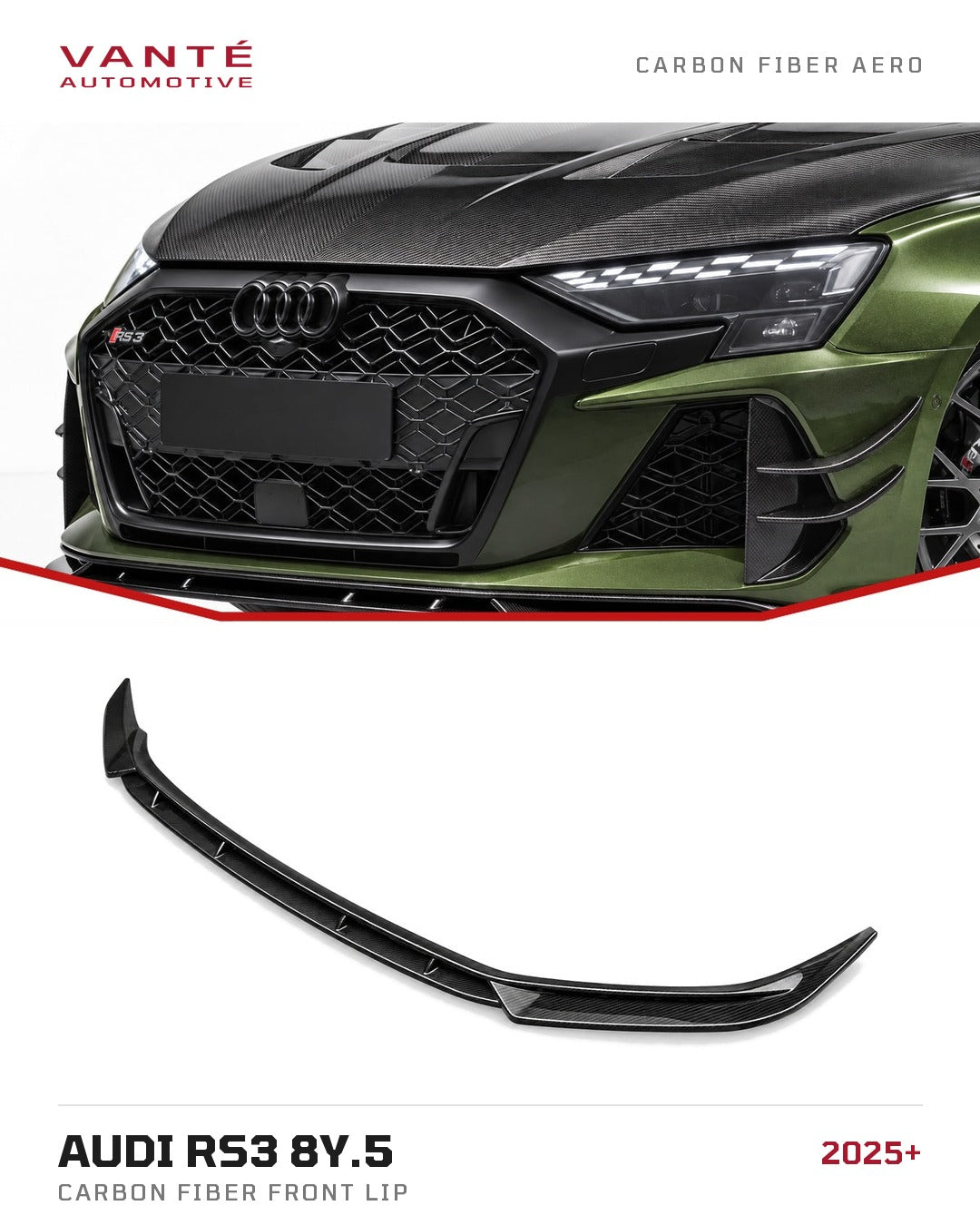 Audi RS3 8Y Carbon Fibre Front Lip