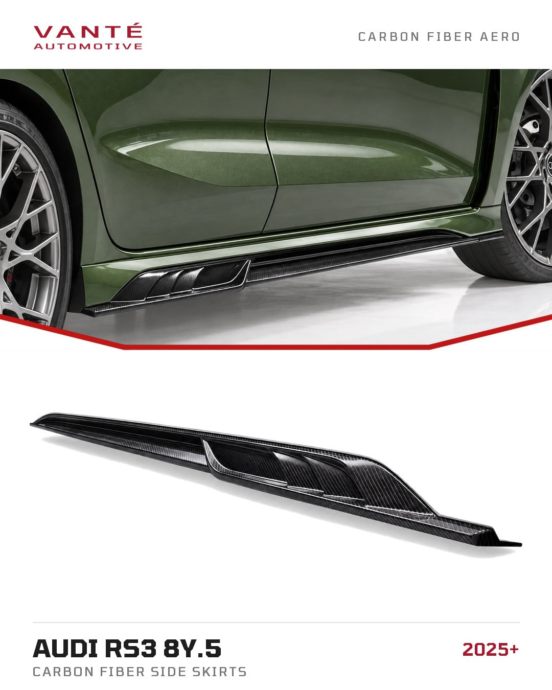 Audi RS3 8Y Carbon Fibre Side Skirts