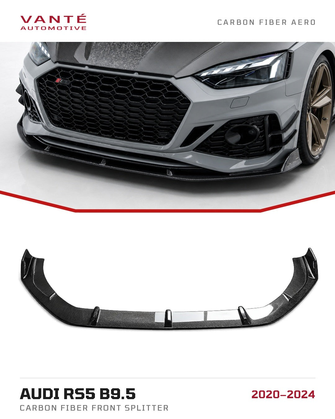 Audi RS5 B9.5 Carbon Fibre Front Splitter