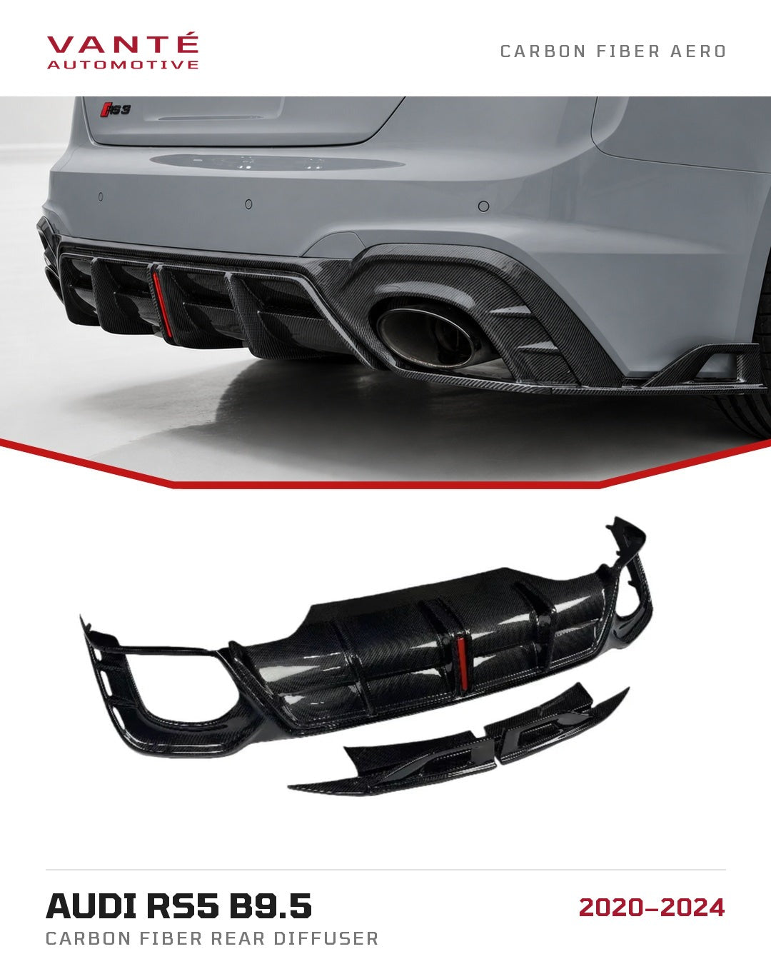 Audi RS5 B9.5 Carbon Fibre Rear Diffuser