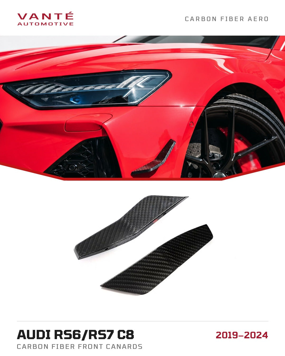 Audi RS6/RS7 C8 Carbon Fibre Front Canards