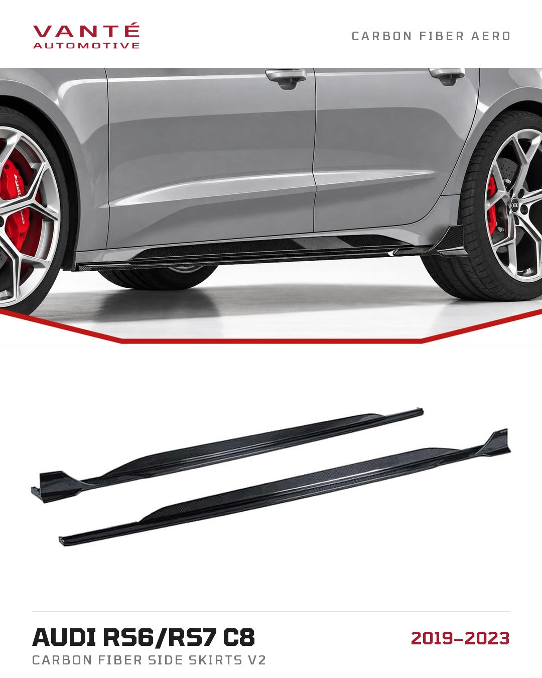 Audi RS6/RS7 C8 Carbon Fibre Side Skirts V2