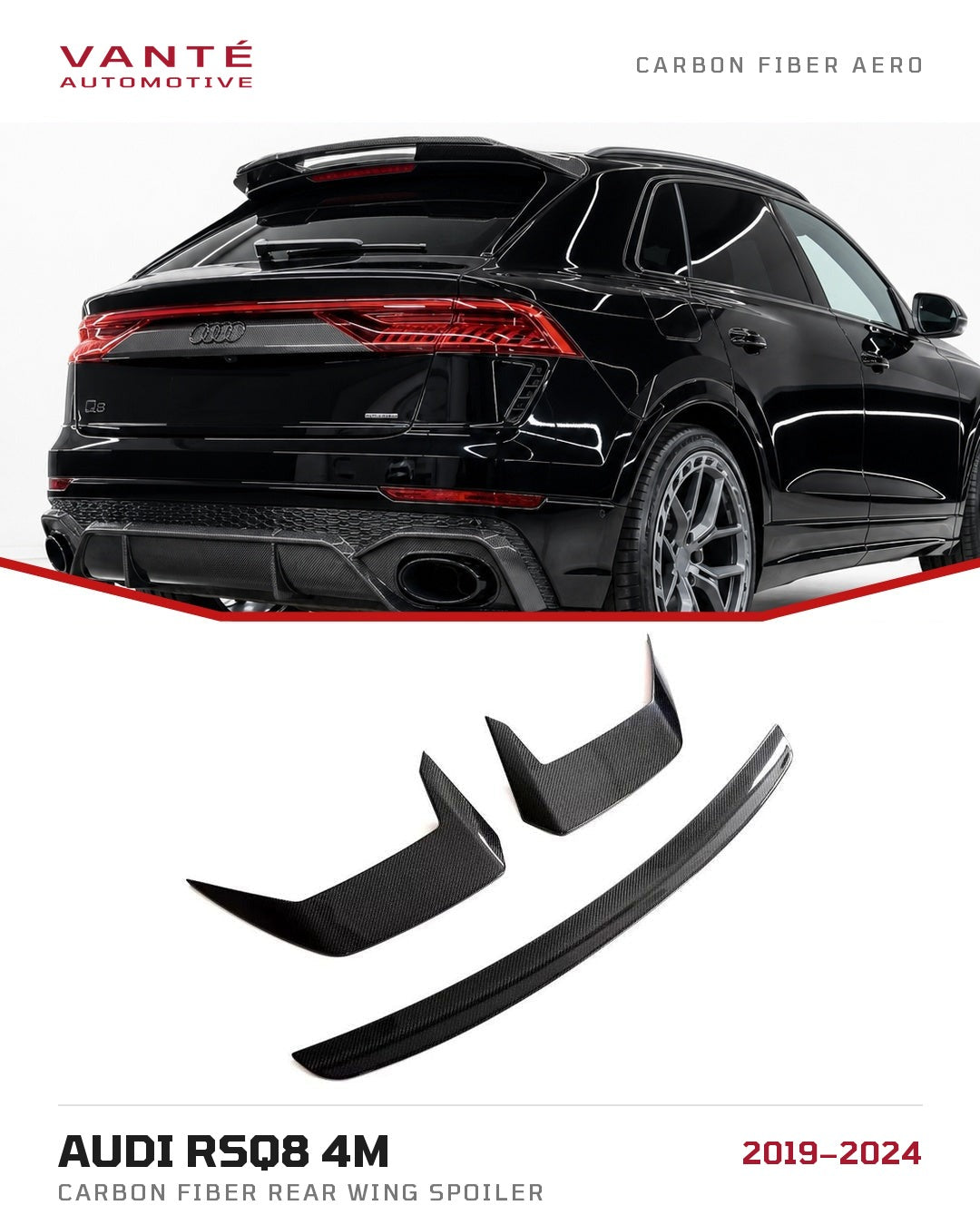 Audi RSQ8 4M Carbon Fibre Rear Wing Spoiler