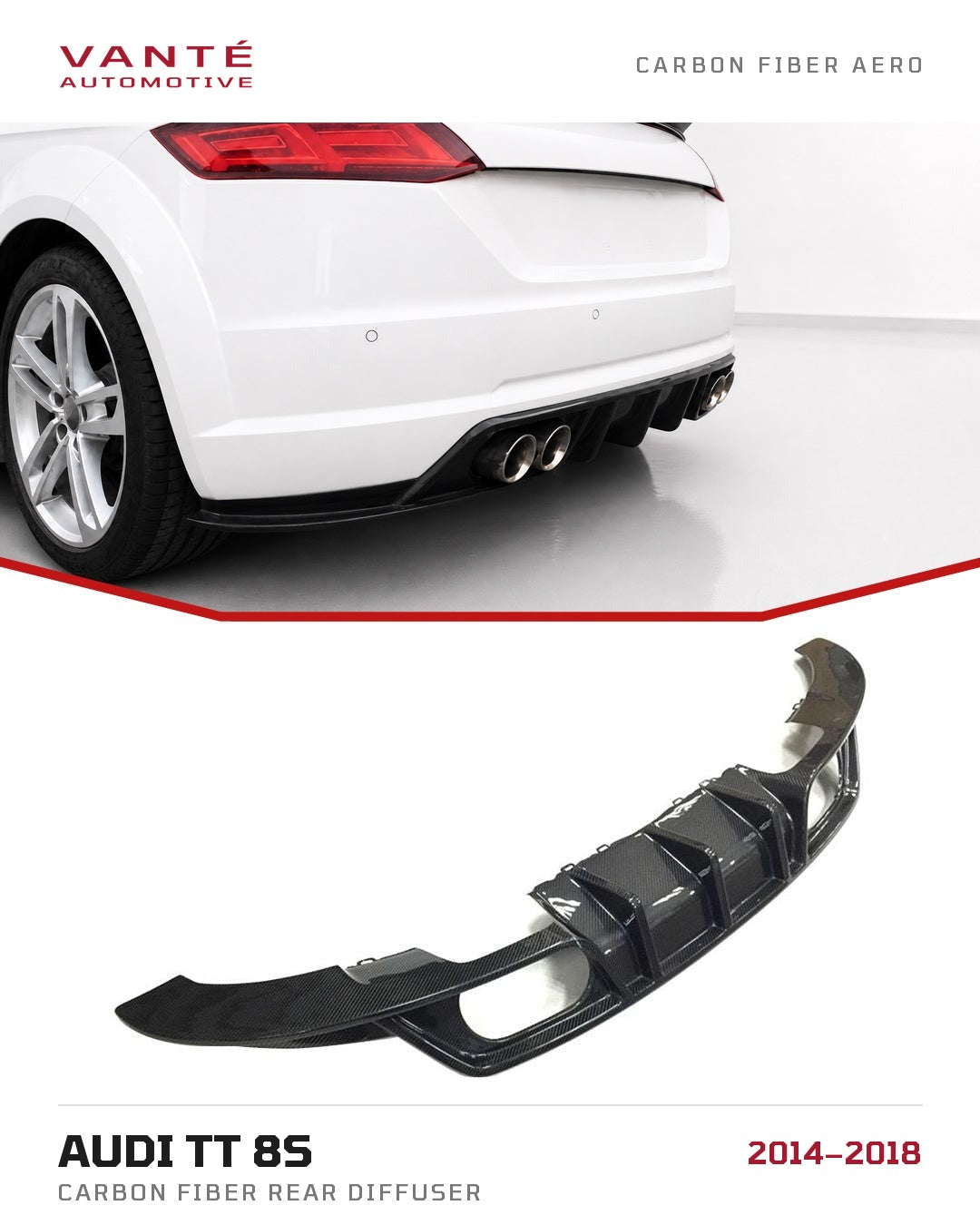 Audi TT 8S Carbon Fibre Rear Diffuser