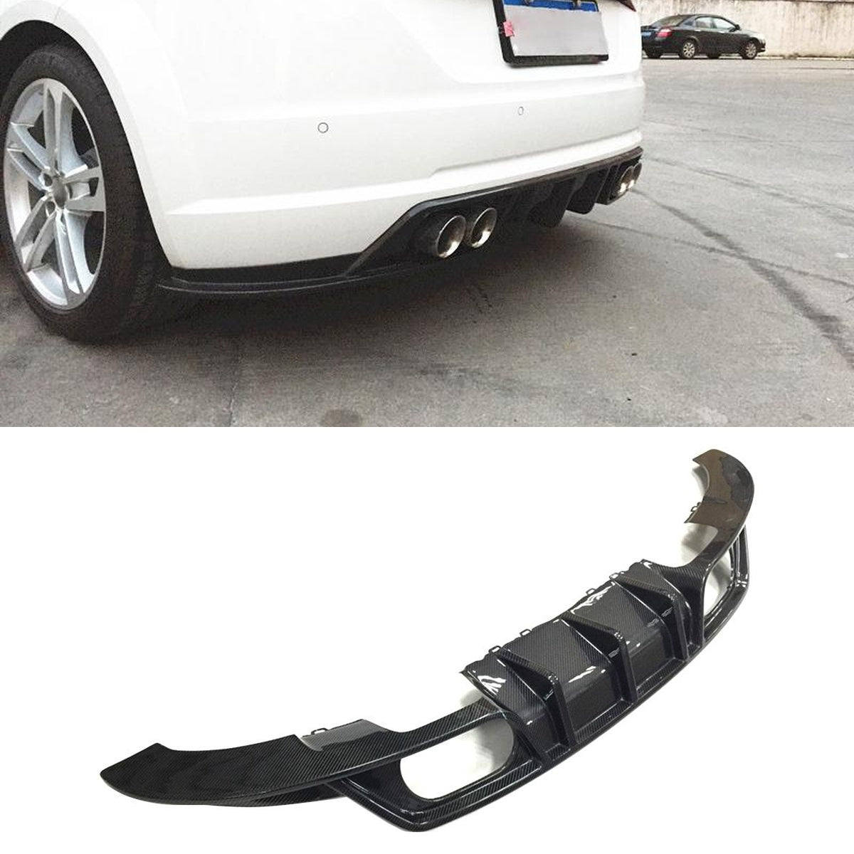 Audi TT 8S (MK3) Carbon Fiber Rear Diffuser