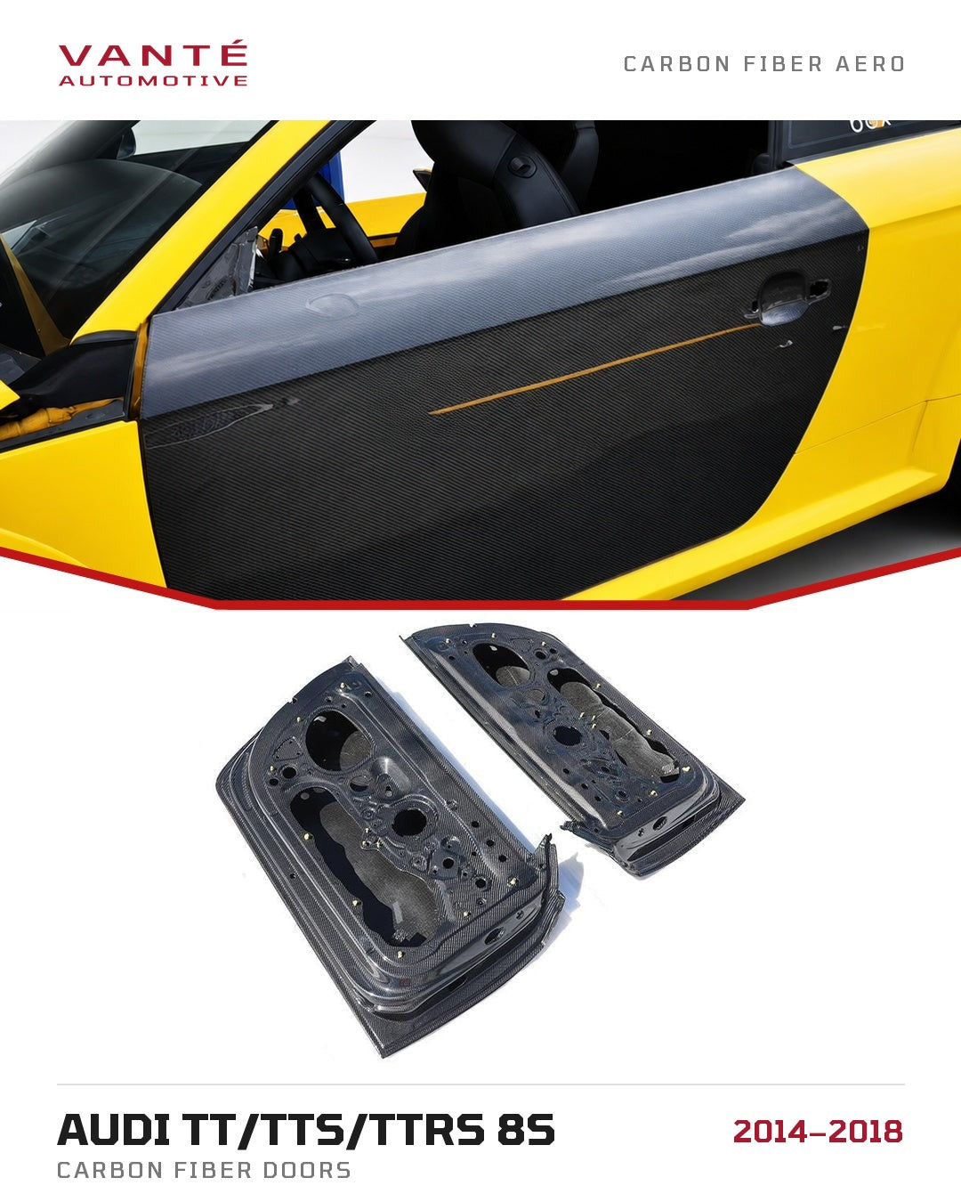Audi TT/TTS/TTRS 8S Carbon Fibre Doors