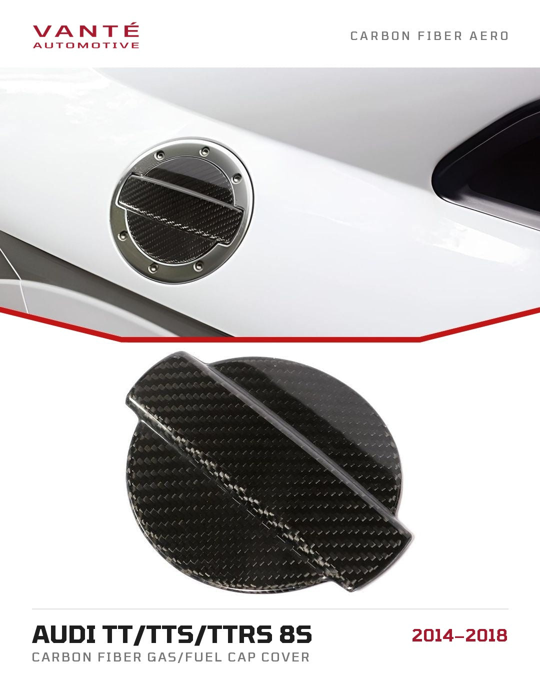 Audi TT/TTS/TTRS 8S Carbon Fibre Gas/Fuel Cap Cover