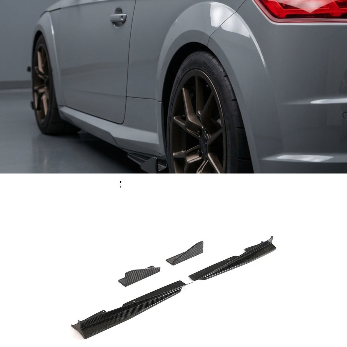 Audi TT/TTS/TTRS 8S (MK3) Carbon Fiber Side Skirts Lip