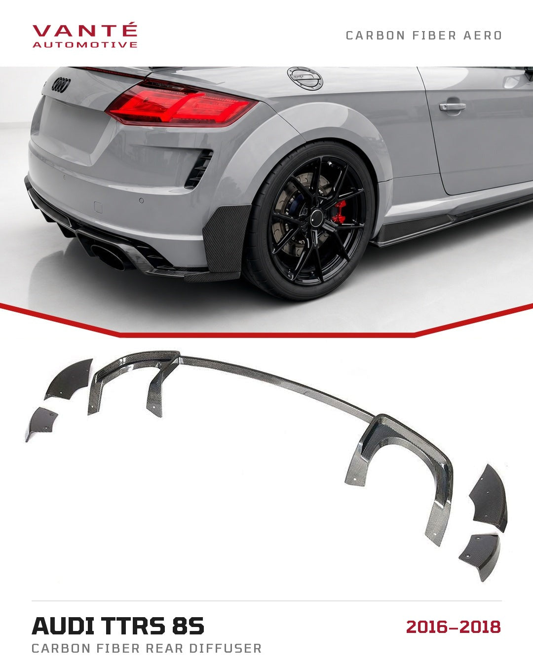Audi TTRS 8S Carbon Fibre Rear Diffuser