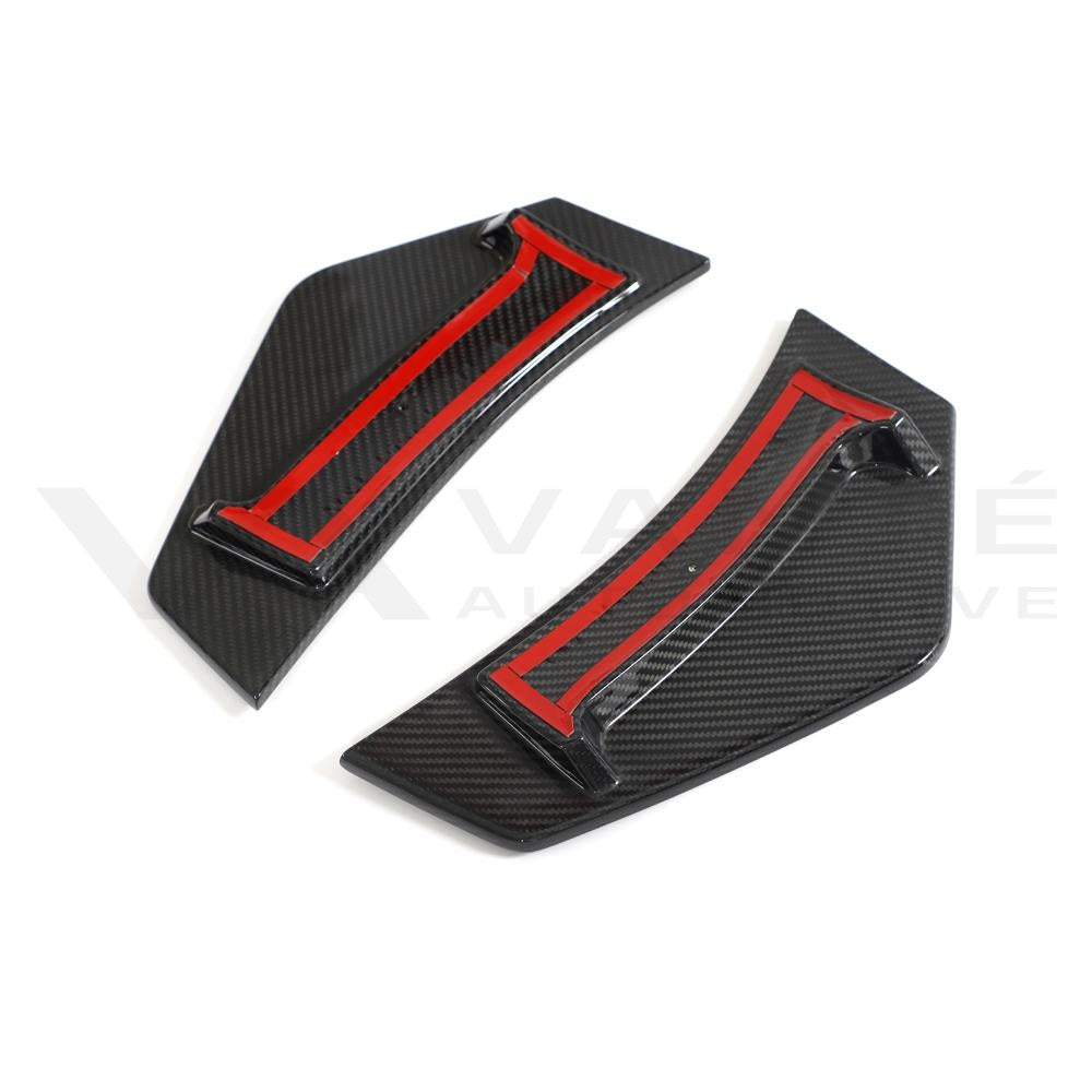 Audi R8 4S FL Carbon Fiber Rear Bumper Blades Fins