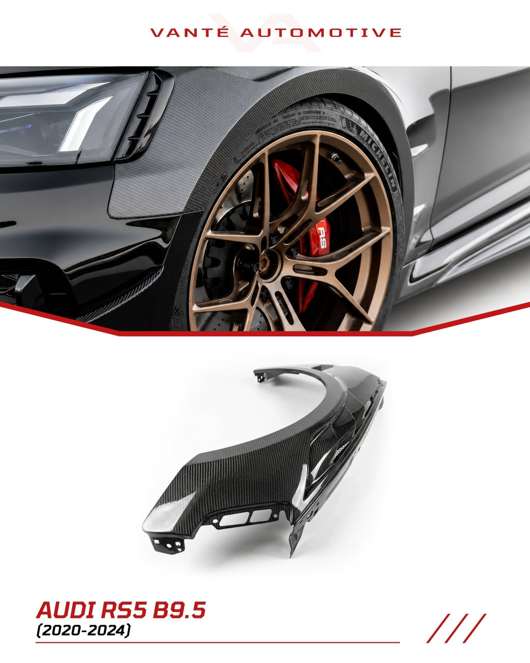 Audi RS5 B9.5 Karbonfaser-Kotflügel-Ersatz