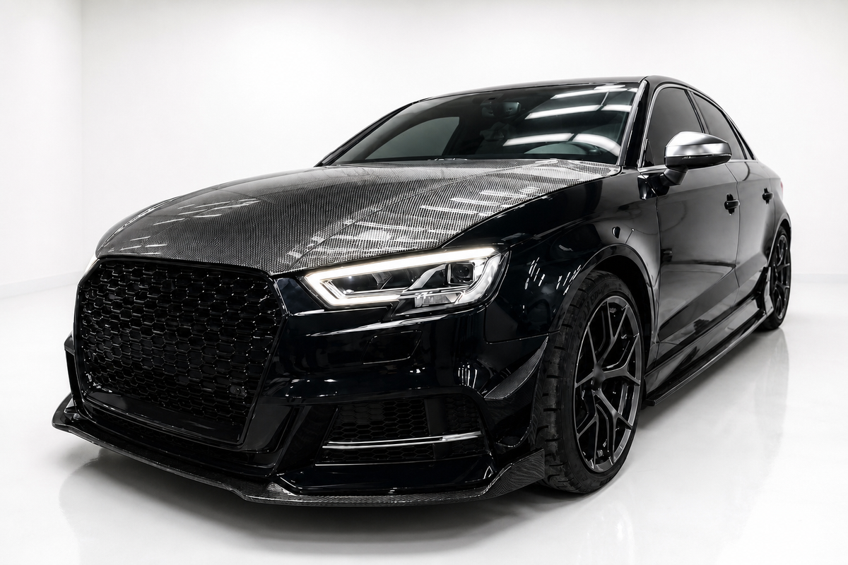 Audi A3 S-Line & S3 Limousine 8V.5 Kohlefaser-Frontspoiler-Lippe