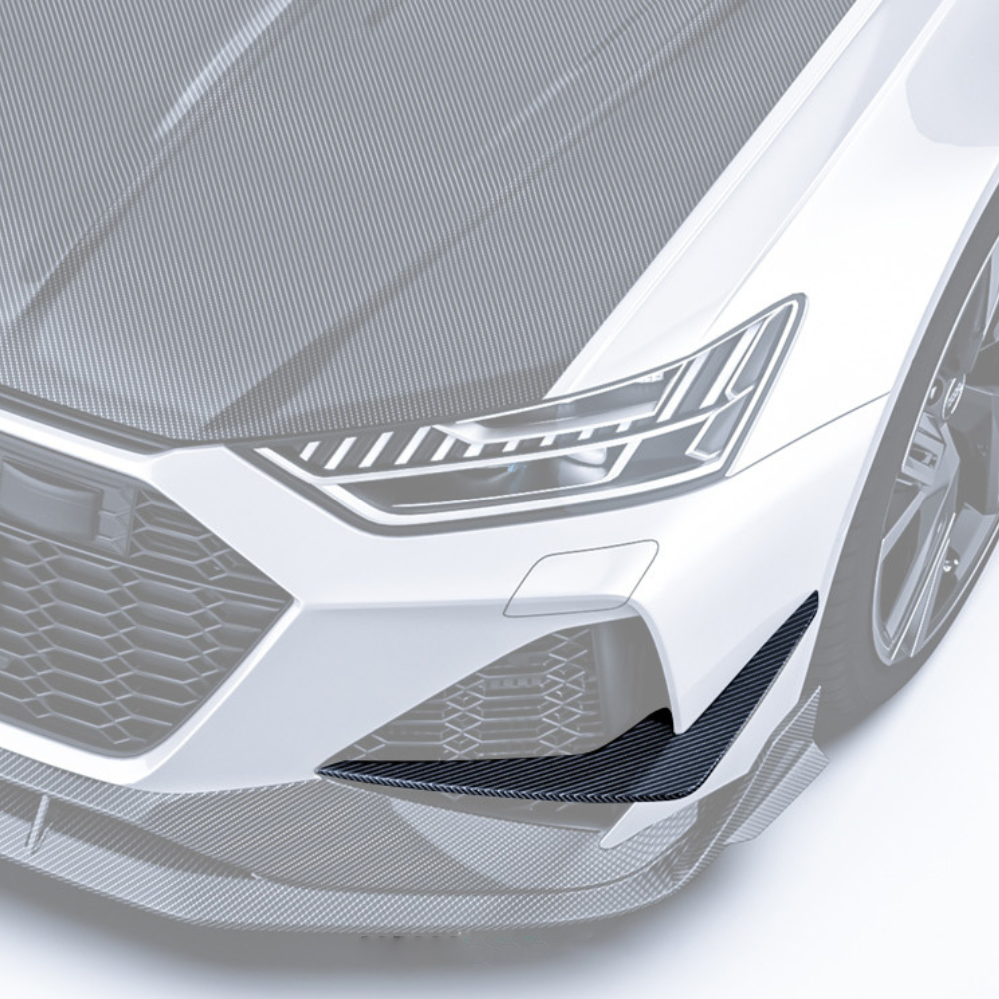 Audi RS6/RS7 C8 Carbon Fiber Front Canards V2 image 2