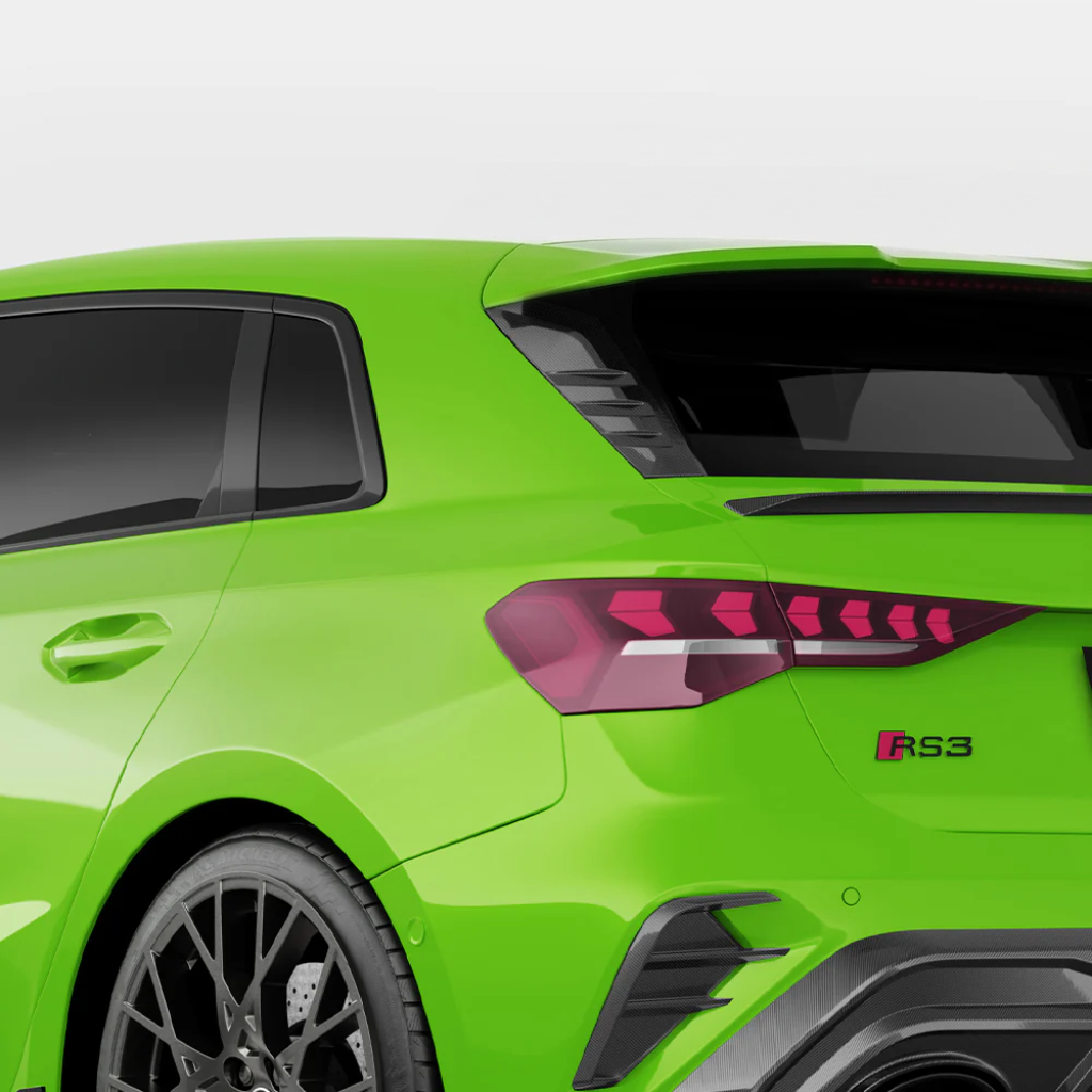 Audi A3/S3/RS3 8Y and 8Y.5 Rear Window Carbon Fibre Wing/Spoiler Trim image 1