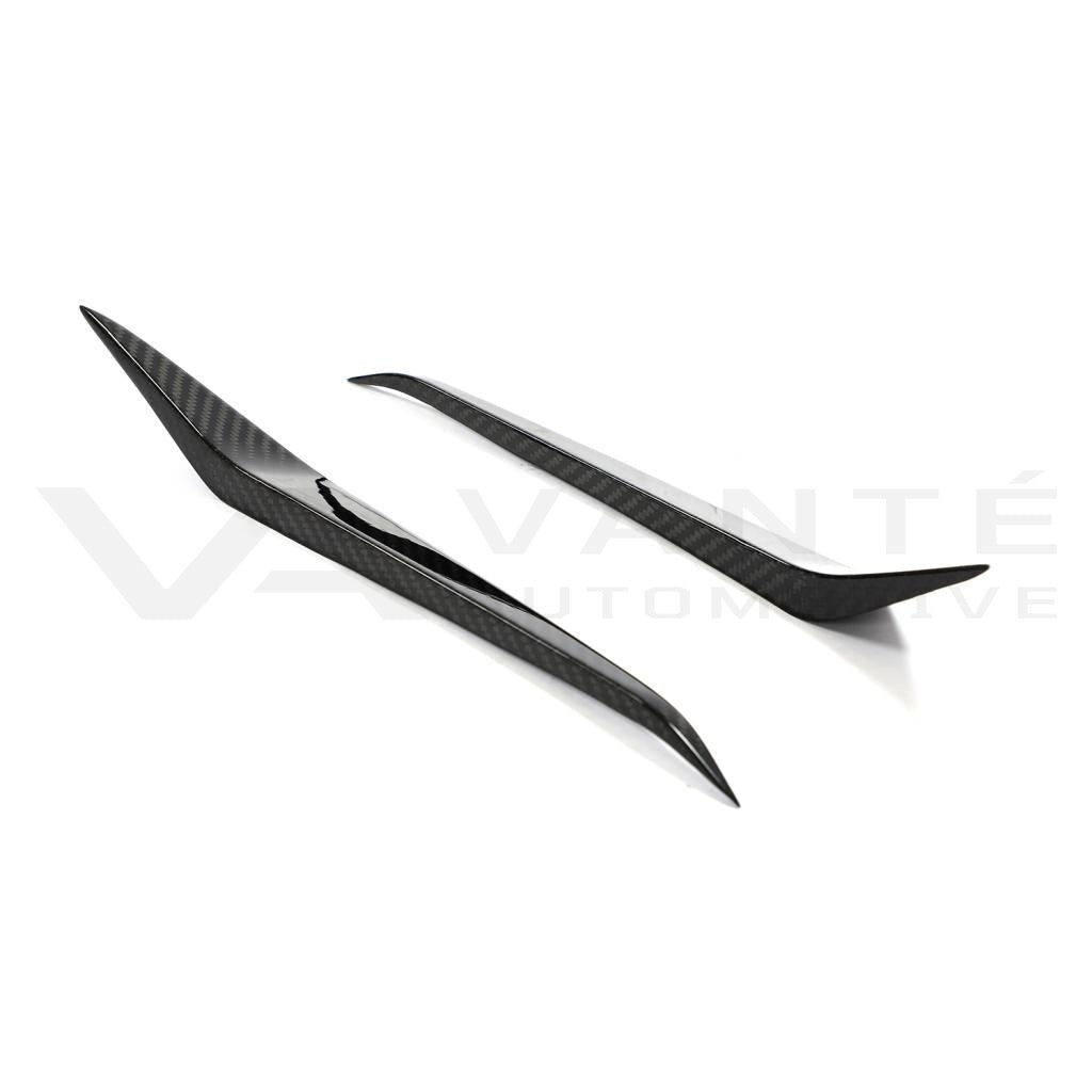 Porsche 718 Boxster Cayman 982 Dry Carbon Fibre Front Bumper Air Vent Fins