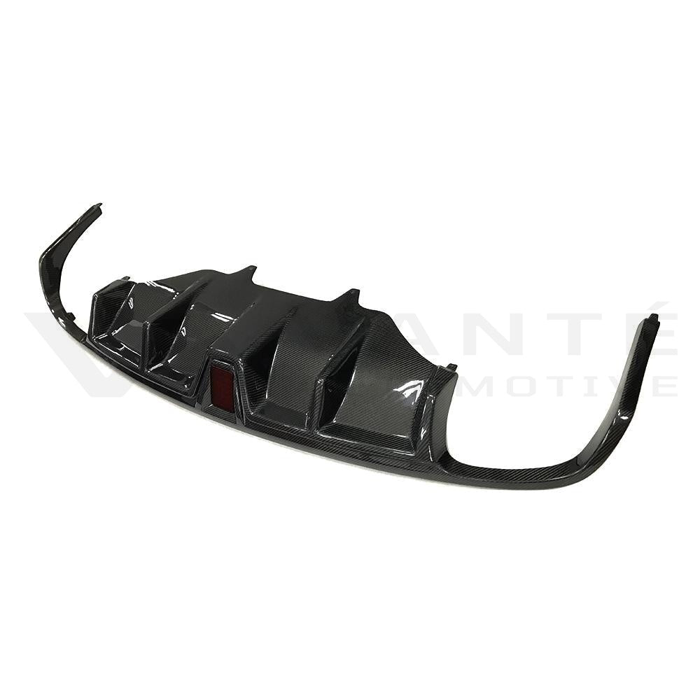 Porsche Macan 95B.1, 95B.2 Carbon Fibre Rear Bumper Diffuser with Light