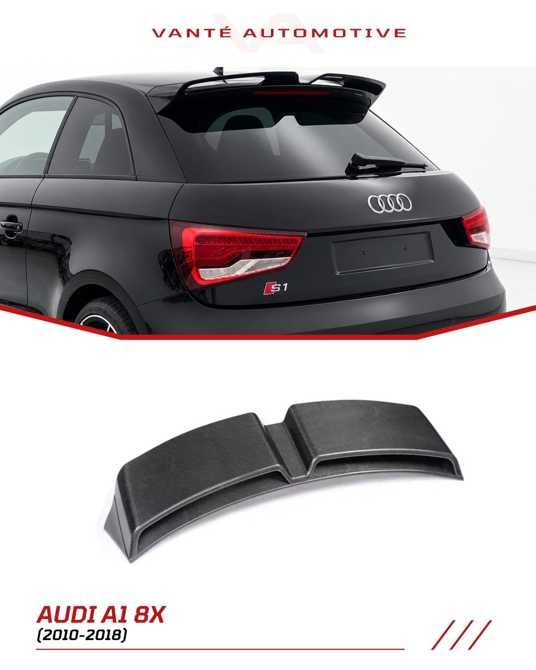 Audi A1 8X Kohlefaser Heckflügel/Spoiler