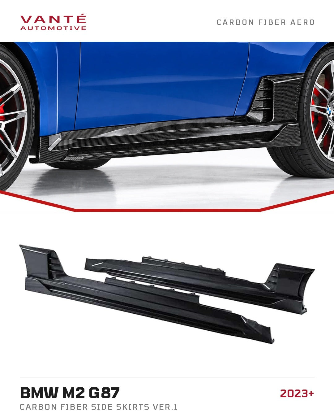 BMW M2 G87 Carbon Fibre Side Skirts Ver.1