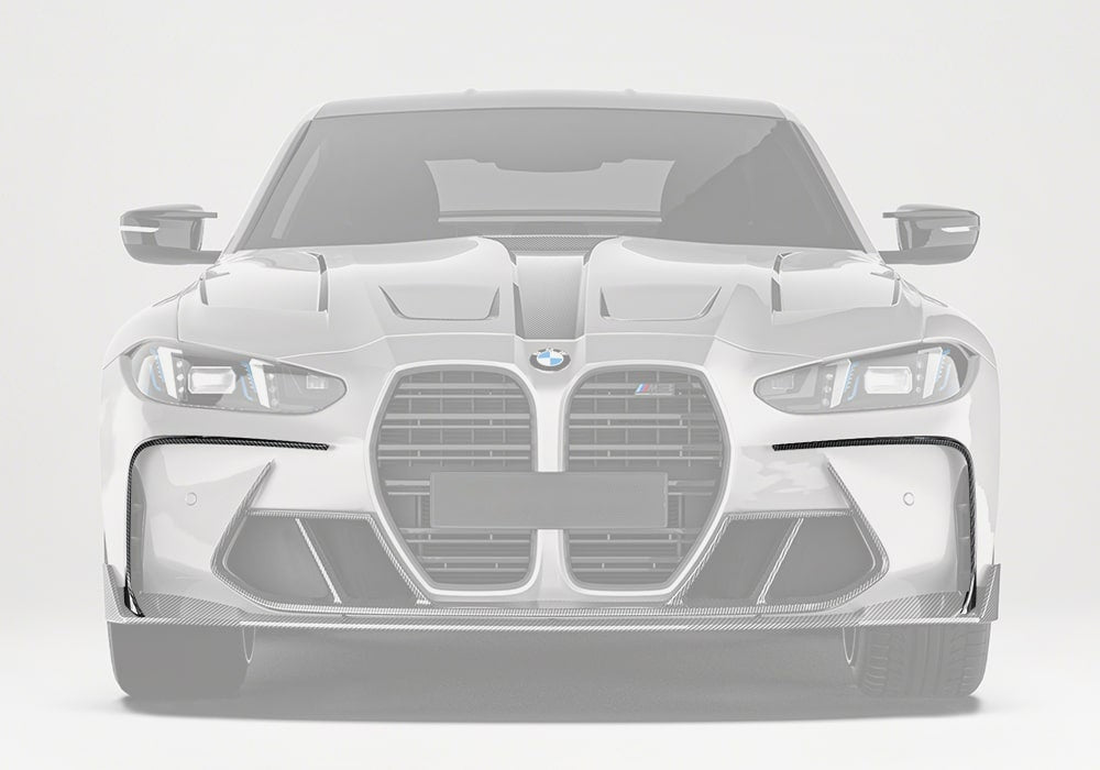 BMW M3 G80 Carbon Fibre Front Canards - race-inspired aerodynamic styling upgrade