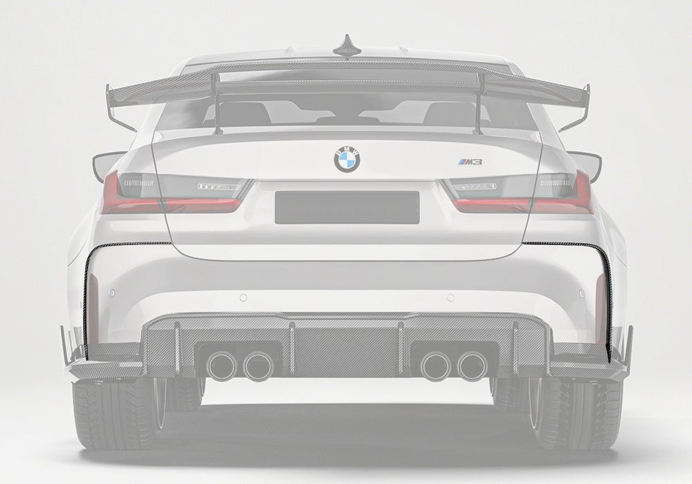 BMW M3 G80 Carbon Fibre Rear Canards - aerodynamic track-inspired styling upgrade