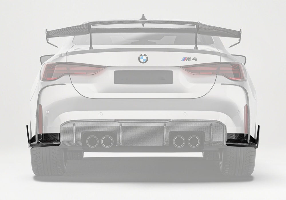 BMW M4 G82 G83 Carbon Fibre Rear Side Splitter - aggressive aero styling upgrade