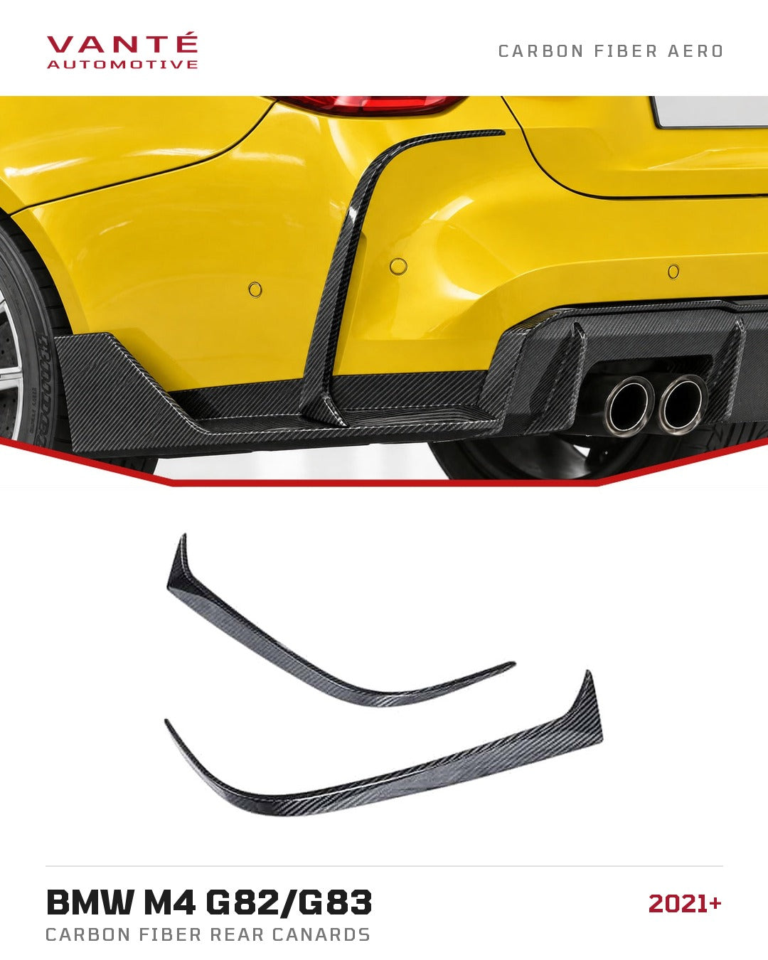 BMW M4 G82/G83 Carbon Fibre Rear Canards