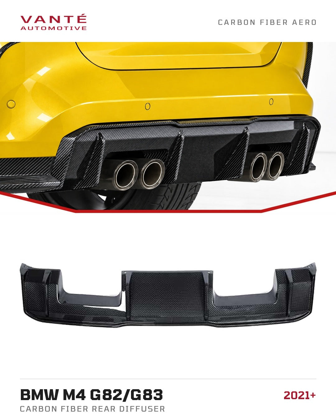 BMW M4 G82/G83 Carbon Fibre Rear Diffuser