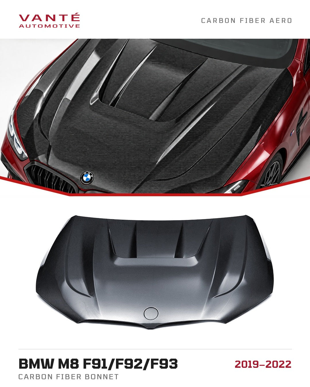 BMW M8 F91/F92/F93 Carbon Fibre Bonnet