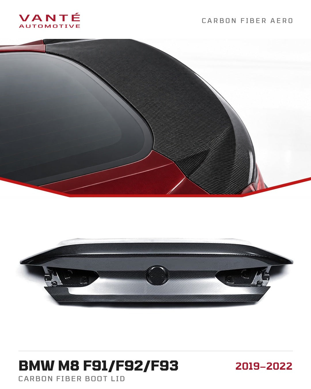 BMW M8 F91/F92/F93 Carbon Fibre Boot Lid