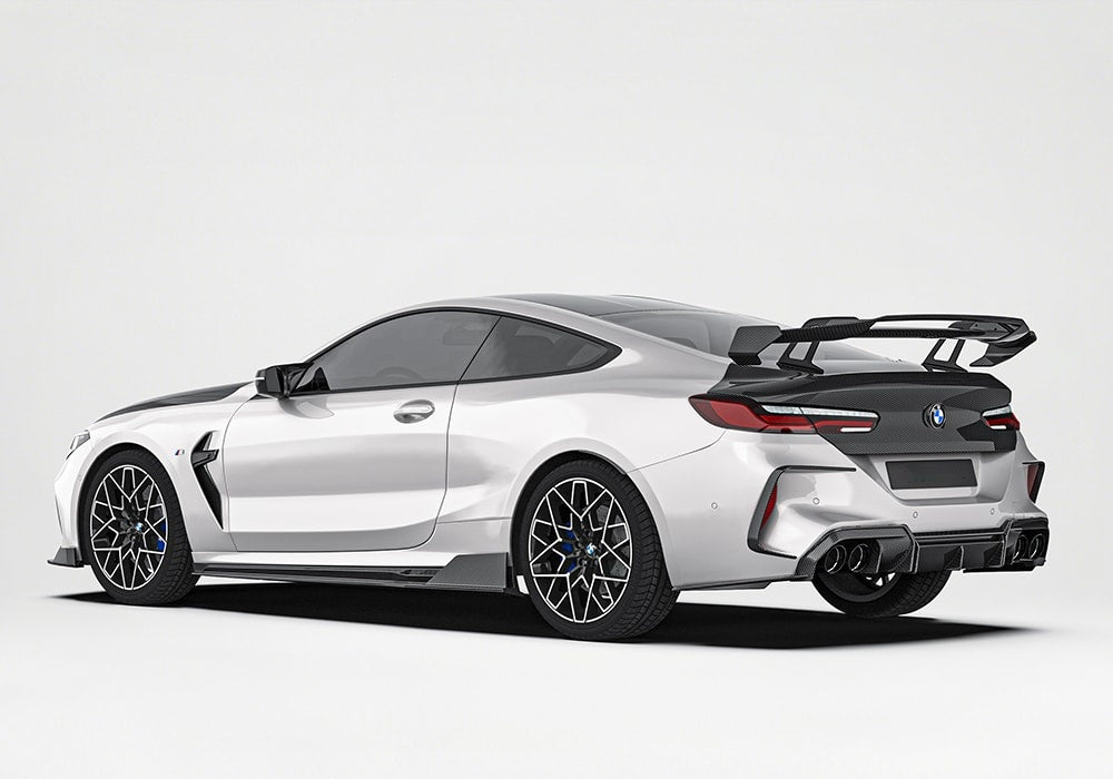 BMW M8 F91 F92 F93 Carbon Fibre Aero Kit - full body upgrade with front lip, side skirts, diffuser and spoiler