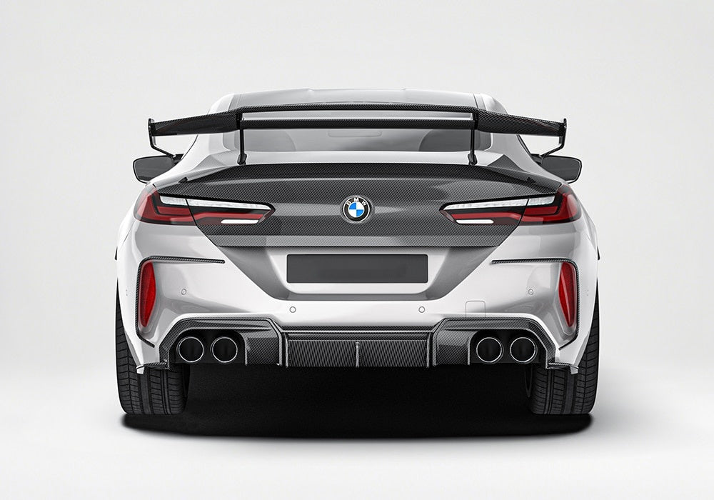 BMW M8 F91 F92 F93 Carbon Fibre Aero Kit - full body upgrade with front lip, side skirts, diffuser and spoiler