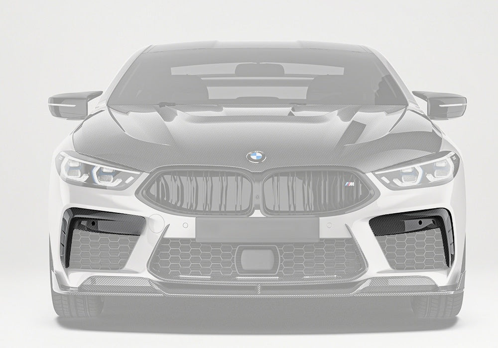 BMW M8 F91 F92 F93 Carbon Fibre Front Canards - race-inspired aerodynamic upgrade