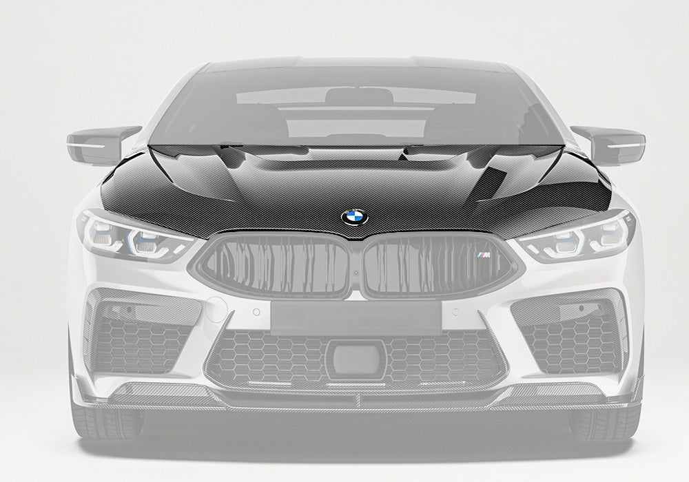 BMW M8 F91 F92 F93 Carbon Fibre Bonnet - lightweight race-inspired hood upgrade